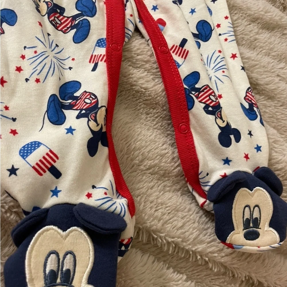 Disney Mickey Mouse Baby Patriotic Footies